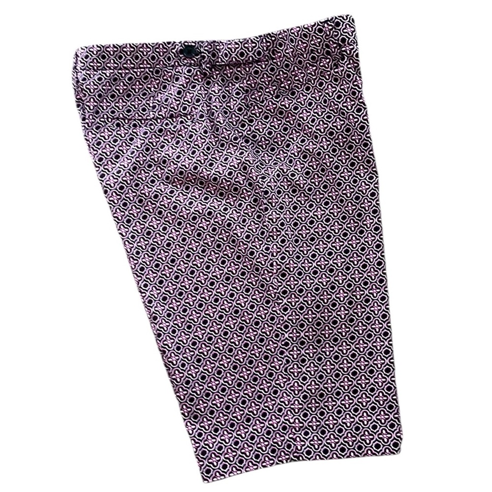 Laundry By Shelli Segal Black and Pink Floral Bermuda Shorts